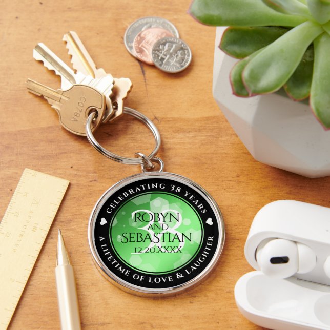 Chaveiro Elegante 38º aniversário do casamento do Emerald (Mesa)