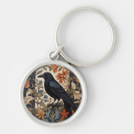 Chaveiro Elegante Black Raven William Morris Inspirou Flora