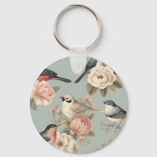 Chaveiro Elegante Chique Vintage Cottagecore Floral