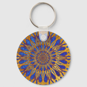 Chaveiro Elegante Clássico Roxo Dourado Mandala Na moda úni