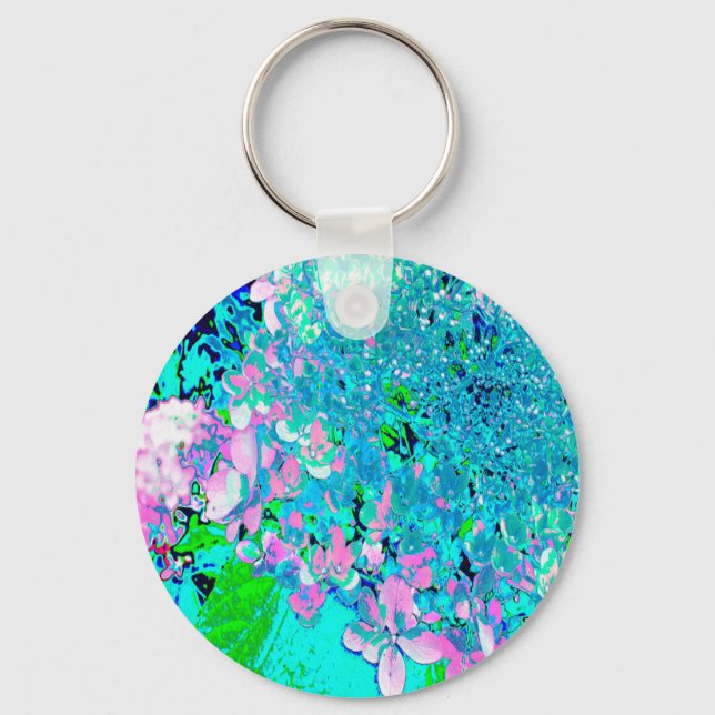 Chaveiro Elegante Cor-de-rosa e azul (Frente)