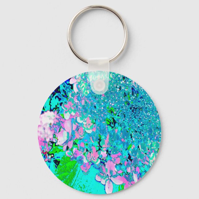 Chaveiro Elegante Cor-de-rosa e azul (Frente)