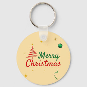 Chaveiro Elegante Design de Natal Feliz