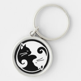 Chaveiro elegante dos gatos de Yin Yang
