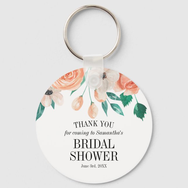 Chaveiro Elegante Favor Personalizado para Chá de Noiva com (Frente)