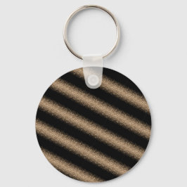Chaveiro Elegante Glitter Ombre Preto e Dourado