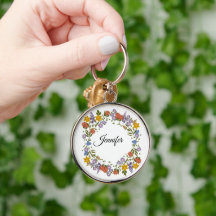 Elegante Nome Personalizado em Aquarela Floral