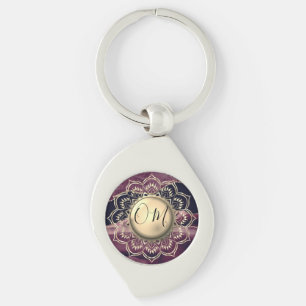 Chaveiro Elegante OM Mandala Marble