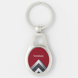 Chaveiro Elegante Padrão de Metal Monogramado