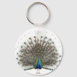 Chaveiro Elegante Peacock Feather Mandala