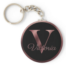 Elegante Personalizado Rosa Dourado Monograma - Le