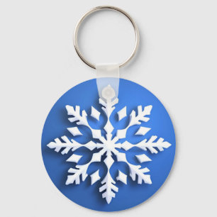 Chaveiro Elegante Pingente de Floco de Neve de Cristal de I