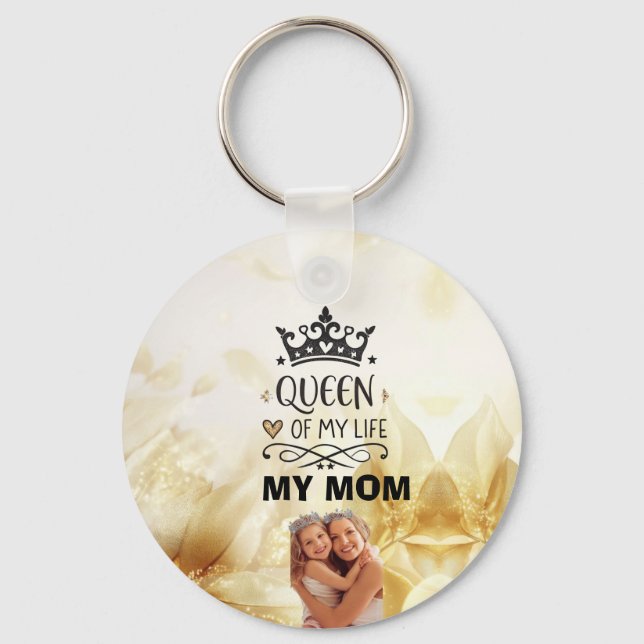 Chaveiro Elegante Rainha da minha Vida - minha mãe  (Frente)