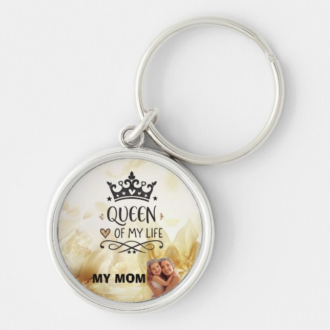 Chaveiro Elegante Rainha da minha Vida - minha mãe  (Frente)