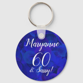 Chaveiro Elegante Royal Blue 60 e Sassy Birthday Name