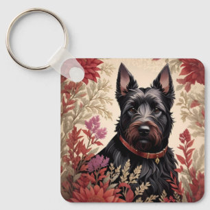 Chaveiro Elegante Scottish Terrier Dog Portrait
