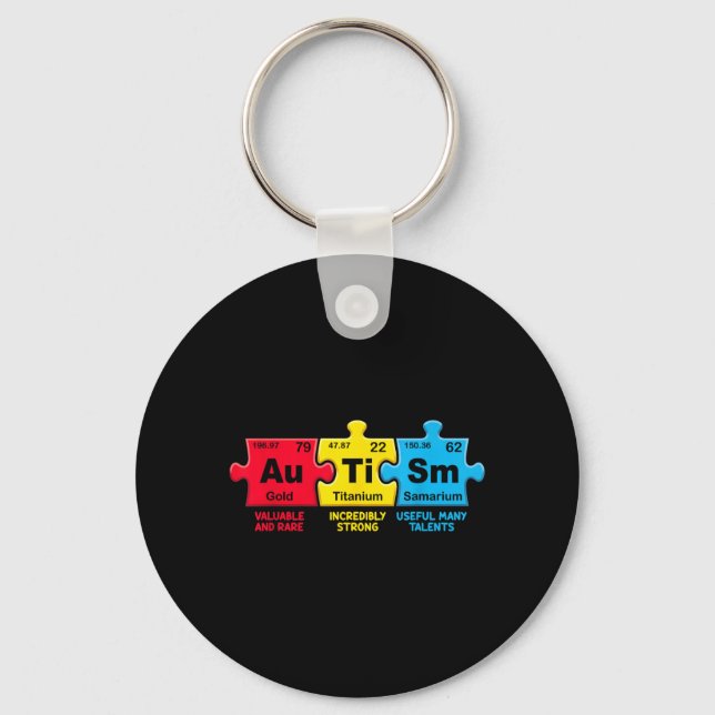 Chaveiro Elementos de Conscientização do Autismo Tabela Per (Frente)