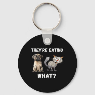 Chaveiro Eles estão comendo os cães que estão comendo os ga