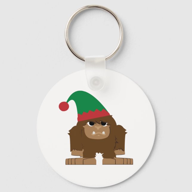 Chaveiro Elf de Natal Bonito Sasquatch (Frente)