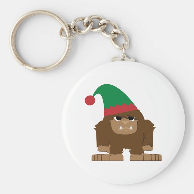 Chaveiro Elf de Natal Bonito Sasquatch (Frente)