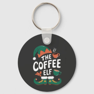 Chaveiro Elfo do Café Natal Divertido Cafeína Amantes do Na