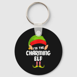 Chaveiro Elfo Encantador Engraçado Pijama de Natal para Fam