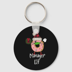 Chaveiro Elfo Gerente Quarantena Natal Donut Engraçado Meme