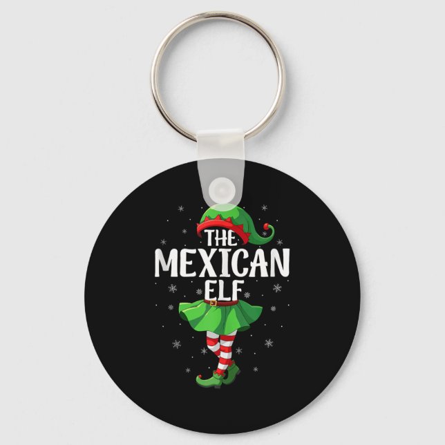 Chaveiro Elfo Mexicano Natal Meninas Mulheres Equipe do Elf (Frente)