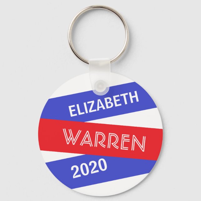 Chaveiro Elizabeth Warren para o Presidente 2020 (Frente)