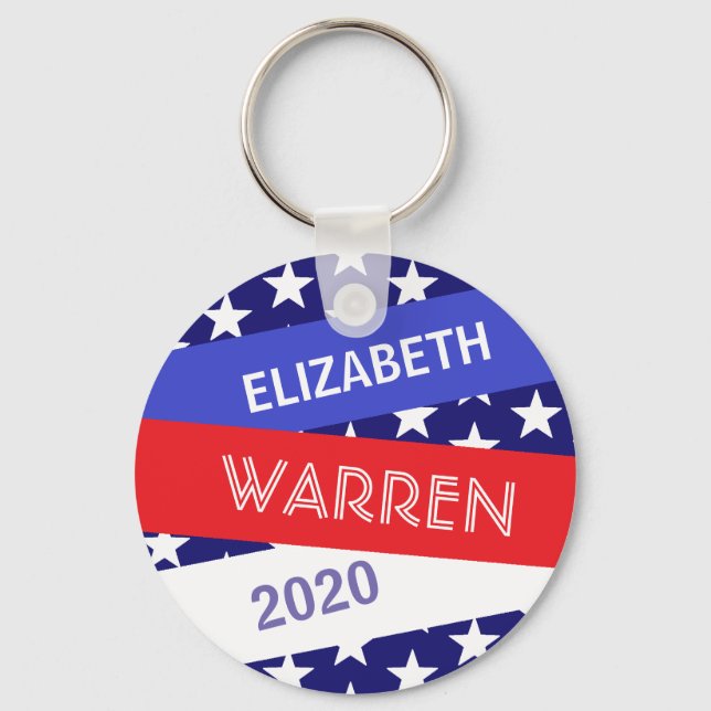 Chaveiro Elizabeth Warren para o Presidente 2020 (Frente)