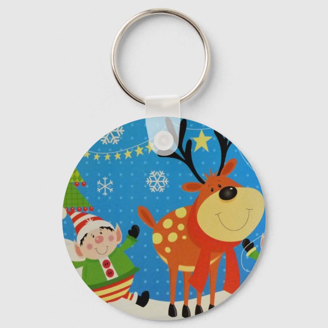 Chaveiro Elves e Reindeer (Frente)