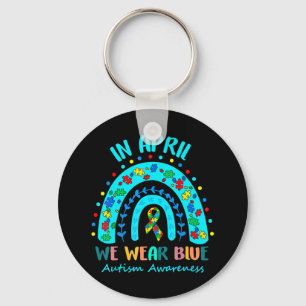 Chaveiro Em abril, Vestimos a Autismo Azul Autismo Conscien