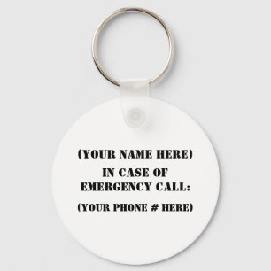 Chaveiro Em Caso De Emergência