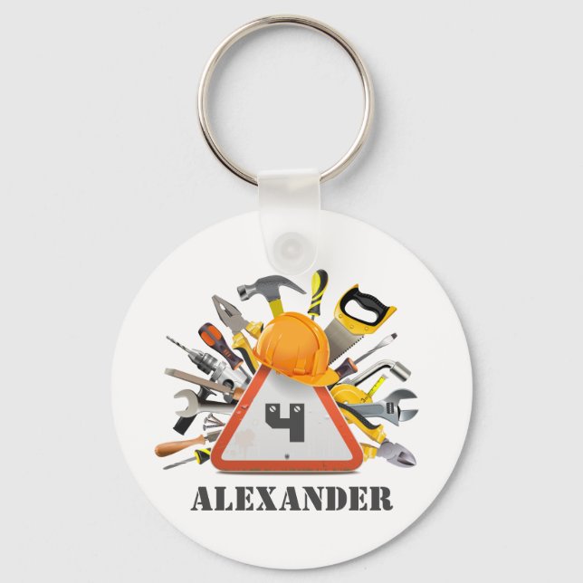 Chaveiro Em Construção, Ferramentas e Gadgets para Disposit (Frente)