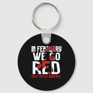 Chaveiro Em Fevereiro Vamos de Vermelho Conscientização Ame