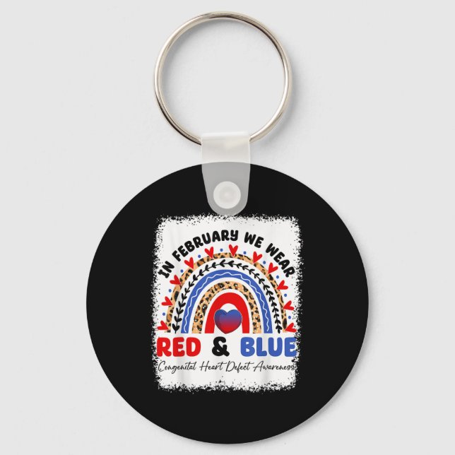 Chaveiro Em fevereiro, Vestimos Vermelho &amp; Blue Chd Awa (Frente)
