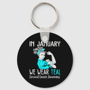 Chaveiro Em Janeiro Vestimos Teal Para O Cancer Cervical Aw
