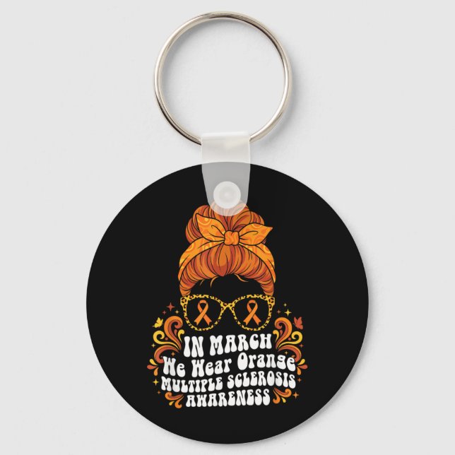 Chaveiro em Março Usamos Laranja ES Esclerose Múltipla (Frente)