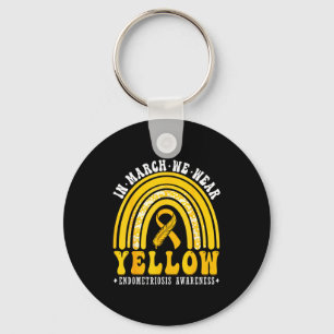 Chaveiro Em março use amarelo mês de conscientização da end