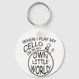 Chaveiro Em meu próprio violoncelo pequeno do mundo