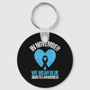 Chaveiro Em novembro, Vestimos a consciência azul da diabet