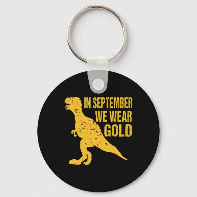 Chaveiro Em Setembro Usamos Ouro Trex Conscientização do Câ (Frente)