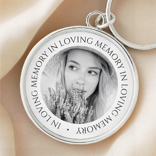 Chaveiro Em uma memória simples Foto personalizada moderna