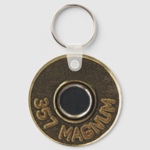 Chaveiro Embalagem de bronze do escudo de 357 magnum