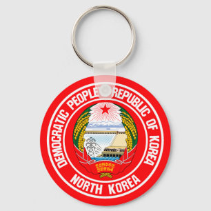 Chaveiro Emblem redonda da Coreia do Norte