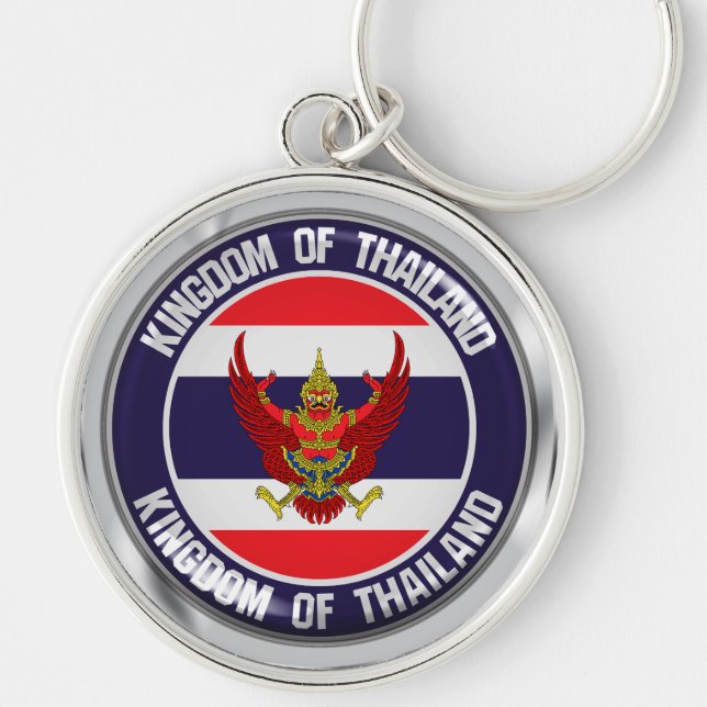 Chaveiro Emblem redonda da Tailândia (Frente)