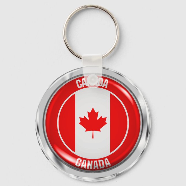 Chaveiro Emblem redonda do Canadá (Frente)
