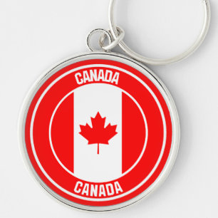 Chaveiro Emblem redonda do Canadá
