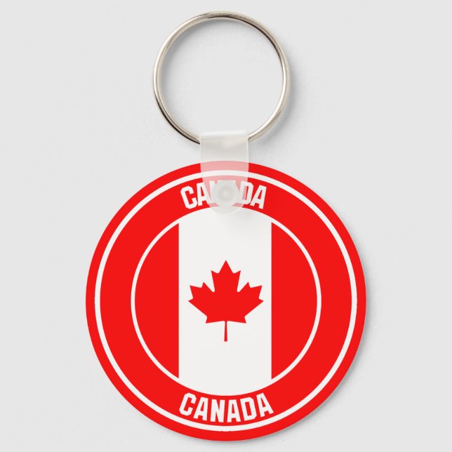 Chaveiro Emblem redonda do Canadá (Frente)