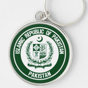Chaveiro Emblem redonda do Paquistão